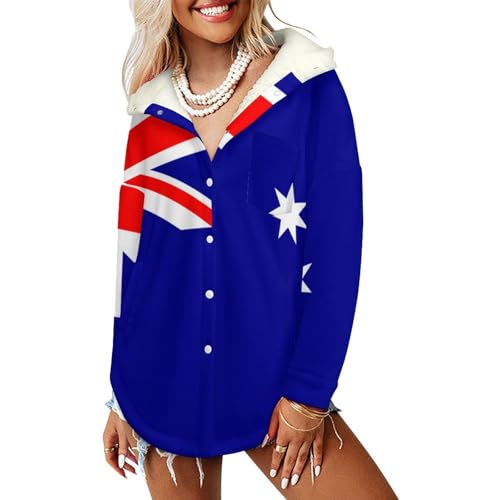 Sweatshirt avec poches veste polaire femme grand taille au design australien