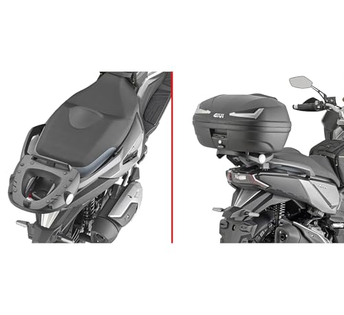 Baúl Givi E300N2B Monolock 30 LT con soporte para moto SYM ADX 300 2024 2