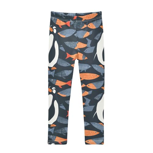 Penguin Animal Fish Girls Casual Leggings for Kids Printed Long Pant Bottoms Stretch and Soft
