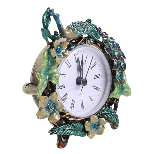 Reloj de mesa vintage analógico SHINEOFI mini compacto para escritorio 2