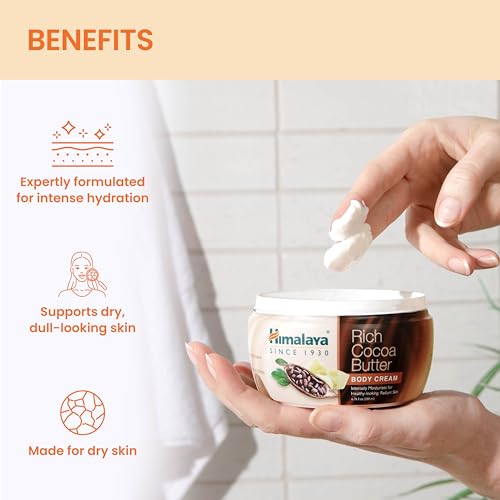 Image of Himalaya Rich Cocoa Butter Body Cream, with Vitamin E for Intense Moisturization and Radiant Skin, Ideal for Dry Body Skin, 6.76 fl oz (200 ml)