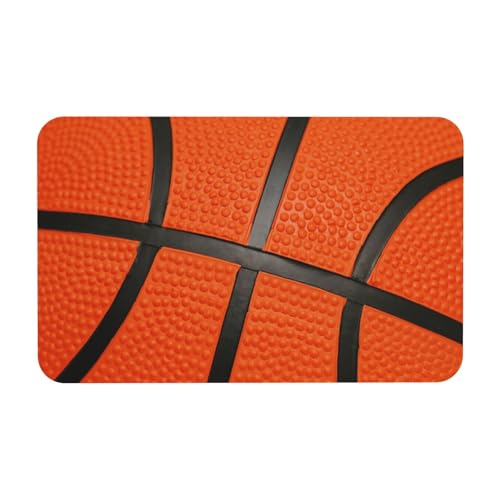 YWSOTRE Línea Negra de Baloncesto,Alfombra de baño Absorbente y Antideslizante de diatomeas, 50 x 80 cm
