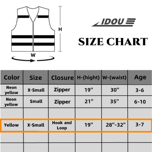 Idou Hi Vis Kids Safety Vest| Lightweight,Adjustable & Comfy |Toddler Safety Vest,Reflective Vest Kids,Toddler Construction Vest For Cycling & Running #TOP2
