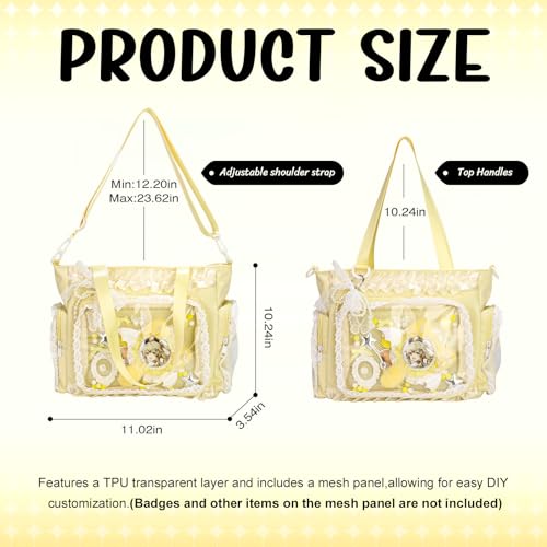 Bolso Tote Crossbody Kawaii con accesorios miniatura 4