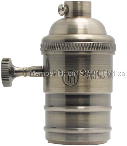 E26 E27 Antique Vintage Brass Finish Lamp Bulb Socket - Bronze - (Color: Copper Base Type: E27)