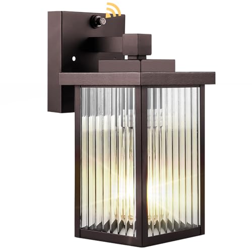 Image of Outdoor Wall Lights for House Exterior, Dusk to Dawn Porch Lights Outdoor, Waterproof Matte Black Front Door Light Fixture & Garage Lighting with Wall Mount Sconce(Oil-Rubbed Bronze)