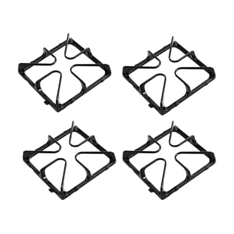 WB31K10034 Burner Grates XL44 Stove Replacement Parts for GE Stove Grates Cooktop Parts GE Gas Range Grates Stove Top Burner Grates JGBP29MEM1BS GE Oven Grates Cooktop Grates Stove Rack Set 4 Pcs Cover