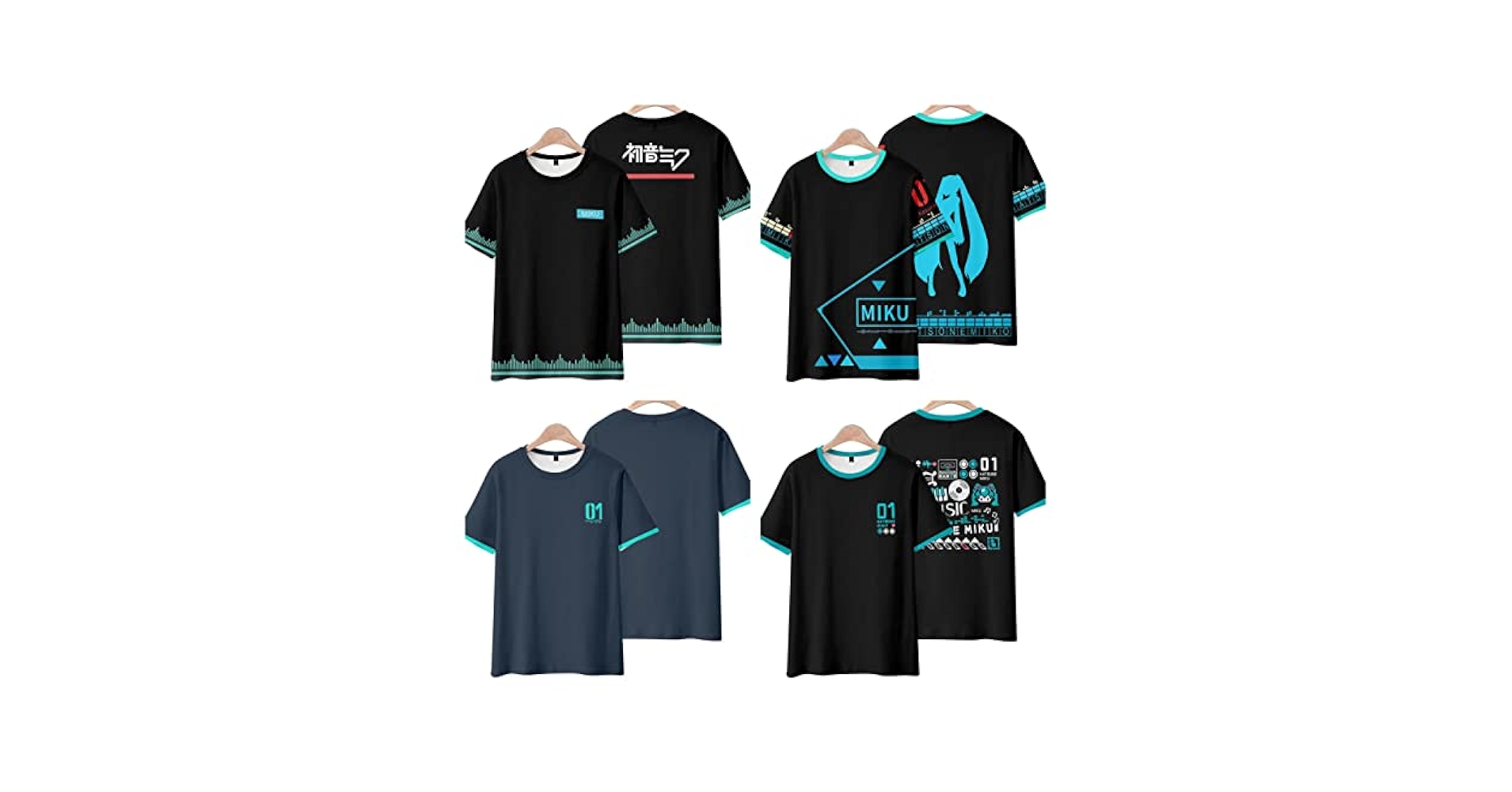 Amazon | Viiipcos 初音ミク tシャツ 半袖 夏服 コスプレ衣装
