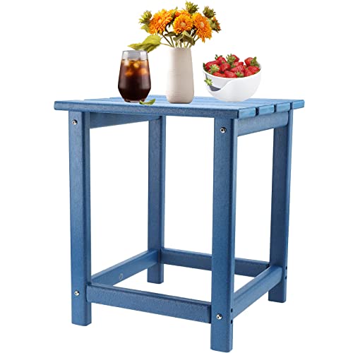 Searqing Adirondack Square Outdoor Side Table, 18"X 15"X15" Easy Assemble Weatherproof Patio End Table With Bottom Shelf For Patio, Backyard,Pool,Lawn,Deck,Balcony #TOP30