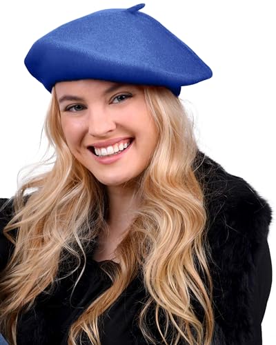 Image of Parquet Solid Color French Beret Hat. Classic French, Casual and Chic Lightweight Cap for Women