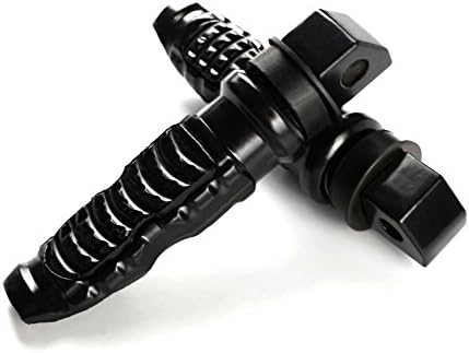 Motorcycle 8mm Universal CNC Passenger Rear Foot Pegs Pedal Footrest For Honda Yamaha Suzuki Kawasaki KTM (Black)