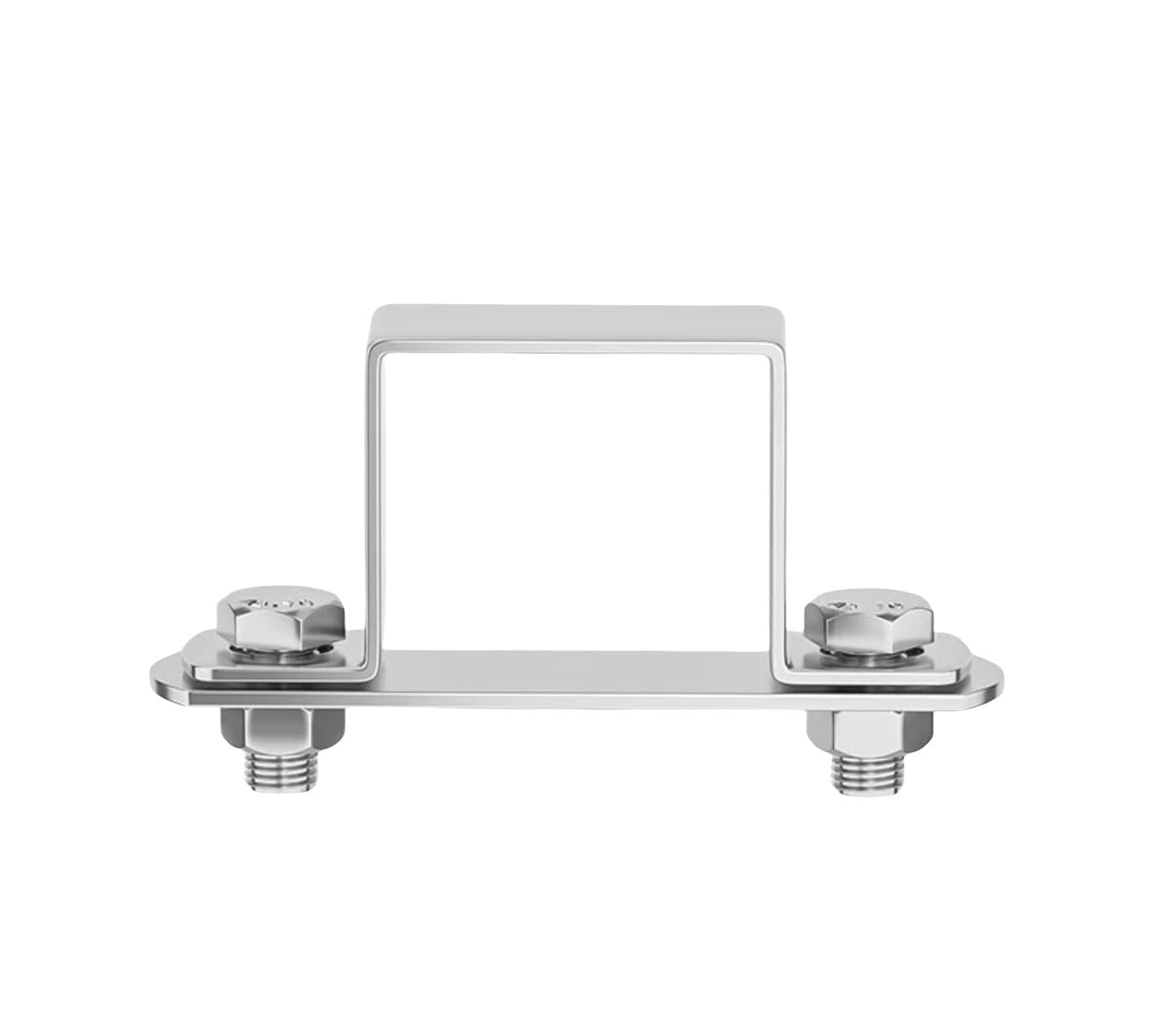 8 Stück quadratische U-förmige Rohrschellen aus Edelstahl 304, Rohrschellen mit Doppelloch, Halterung for Wasser- und Gasleitungen, Befestigungsvorrichtung(Pipe Strap Clips kit,120 * 60)