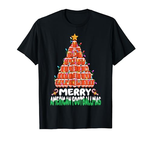 American Football Lover American Football Christmas Tree T-Shirt