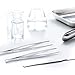 Yaomiao 4 Packs 12 Inch Bar Tweezers Silver Long Garnish Tongs Stainless Steel Kitchen Cooking Tongs Tweezers for Food Cocktail Korean BBQ Bartender Chef, Multi-use
