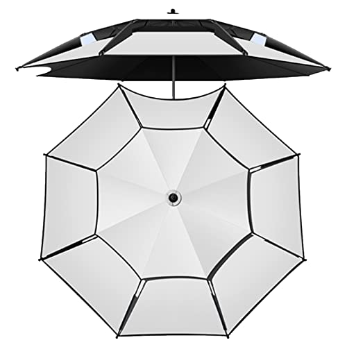Parasol de jardin rotation 360° grand parapluie coupe-vent ventilé