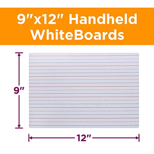 Calvana Classroom-15 Pack 9X12 Inches Double-Sided Dry Erase Lapboard With Dry Erase Marker | Highly Reusable And Versatile, Made Form Eco-Friendly Material #TOP1