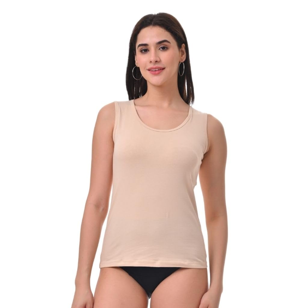 Adira | Inner Tank Top Women | Inner Tank Top | Wide Fabric Shoulder | Round Neckline | Offers Full Coverage | Pack of 1-image-34