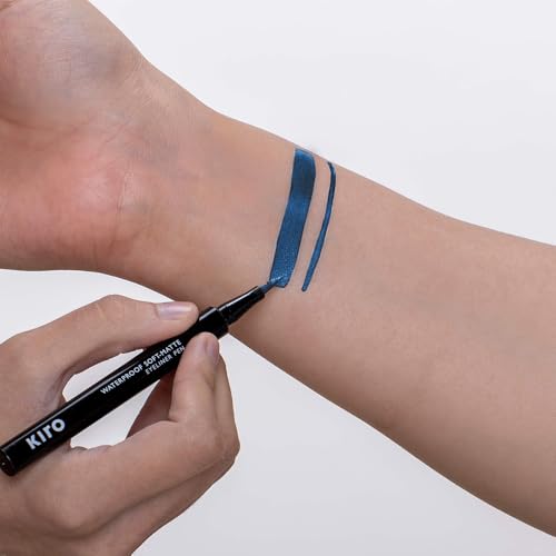 Image of Kiro Waterproof Soft-Matte Eyeliner Pen - Azure Blue, 1.1 ml (Pack of 2)