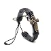 LNKRE JEWELRY Vintage Criss Cross Leather Bracelet Religious Christian Wrap Bangle Adjustable