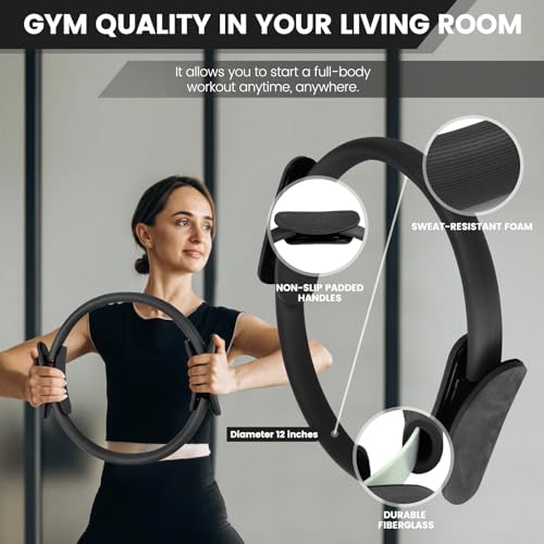 Image of Home Pilates Essentials Kit for Women,Pilates Equipment Set with 9 Inch Yoga Ball,Figure 8 Resistance Band,Pilates Bands & Accessories,Pilates Ring and Ball Set for Beginners Home Workouts