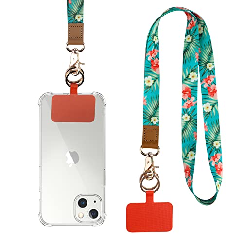 AMNF Handykette Universal, Abnehmbares Handyband zum Umhängen mit 1 Einlage, Handyschnur Handyanhänger Umhängeband mit Schlüsselband, Handyschlaufe Lanyard Kompatibel mit meisten Smartphones Cover