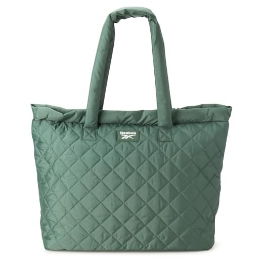 Reebok Bolsa feminina - Bolsa de ombro acolchoada para academia esportiva - Bolsa de mão casual, Trek Green, One Size