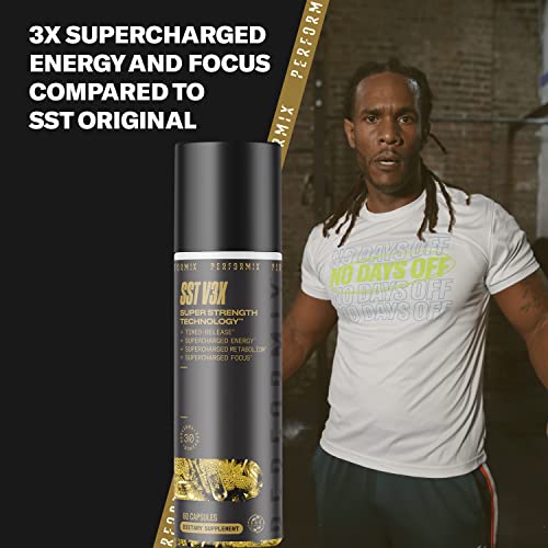 Performix Sst V3X - 60 Capsules - Dietary Supplement For Supercharged Energy, Intense Mental Focus And Fast Metabolism - Caffeine, Dynamine, And Teacrine - 3X Longer Lasting #TOP6
