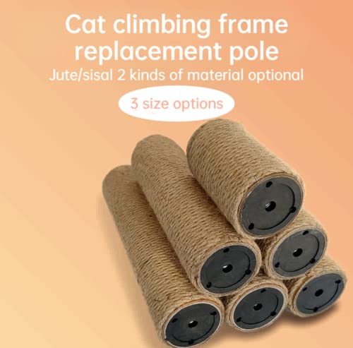 2 repuestos para poste rascador gato M8 sisal verde 12.5 cm miniatura 2