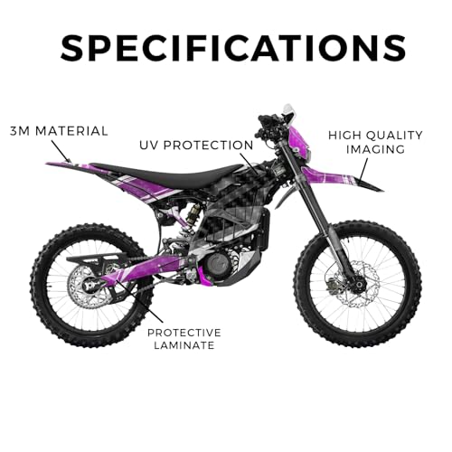 Image of Carbon Fiber Surron Ultra Bee Graphics Kit Wrap - Magenta Brush - Sur-Ron Skin - Premium 3M Vinyl Protective Wrap Decal Cover - Easy to Apply | Crafted in The USA by MightySkins