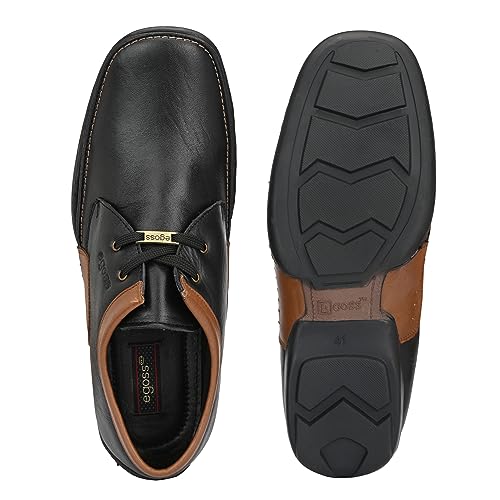 Image of egoss Formal Lace-Up Shoes for Men | Genuine Leather | Stylish & Comfortable | Perfect for Office, Party G-354