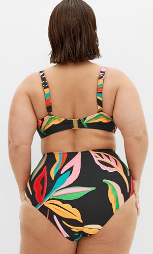 City Chic Women's Plus Size Top - Maui Print Underwire Bikini4