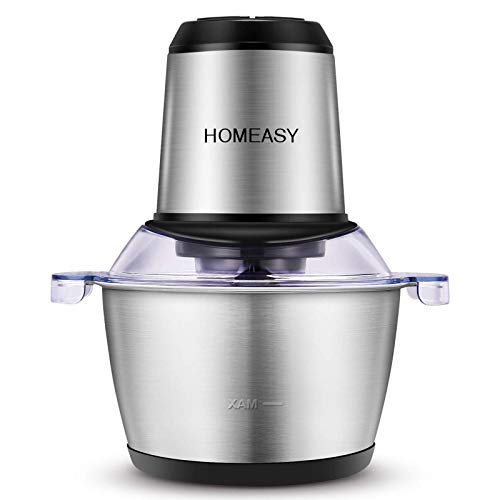 HOMEASY Meat Grinder Electric, Food Processor 2L Stainless Steel...
