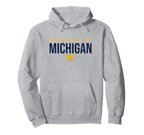 University of Michigan Wolverines U of M Stacked Pullover Hoodie