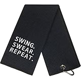 Funny Golf Towel for Men Woman Golfer Gifts for Men Personalized Golf Towels Bags for Men Embroidere