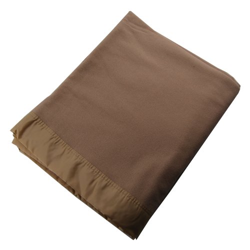 John Atkinson Princess Summer Weight 100-Percent Merino Wool Heirloom Blanket, King, 90-Inch By 109-Inch, Latte #TOP27