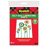 Scotch Self-Sealing Laminating Sheets, 8.5 x 11 Inch Letter Size, 10-Pack, 6 mil Thick – No Machine or Heat Required, Photo-Safe Protection