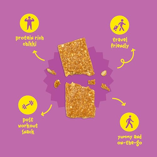 Image of Go Desi Crushed Peanut Chikki Bar, 100 grams pack, Gajak, Sweets, Gazak