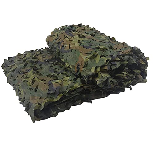 HLMBQ Tarnnetz Sonnenschutz Camouflage Netz 1.5x3m 2x5m 2x10m 3x6m 3x8m 4x6m 5x8m 6x10m Tarnung Woodland Sichtschutz für…