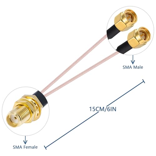 Cable divisor SMA femenino a macho doble 15 cm miniatura 5
