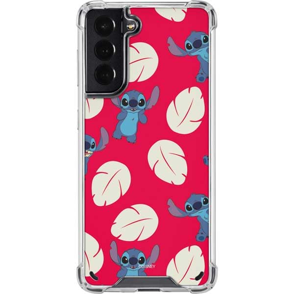 Skinit Clear Phone Case Compatible with Galaxy S21 5G - Officially Licensed Disney Lilo and Stitch Character Pattern Design