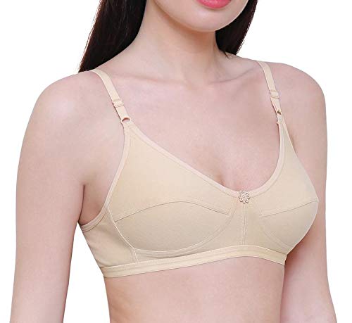 Image of INNER TOUCH Women's Cotton Non-Padded Bra (Pack of 3)