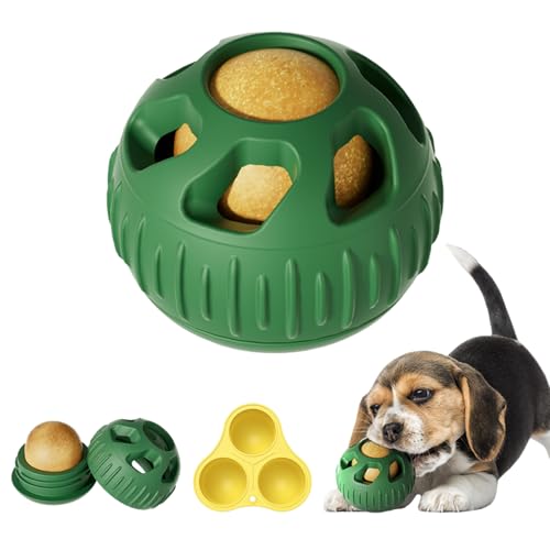 Petschat Juguetes interactivos para perros, juguete dispensador de golosinas, juguetes masticables para mantener a tu cachorro distraído, juguete congelado para masticadores agresivos, rompecabezas