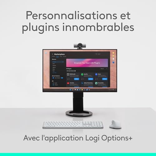 Logitech MX Master 4 sans Fil Ergonomique avec Retour haptique performant avancé défilement Ultra Rapide Charge USB C Bluetooth Windows macOS - vue 10