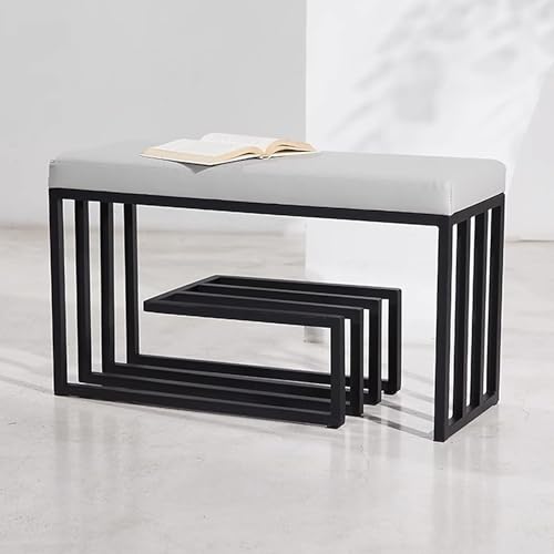 Banc d'entrée avec cadre en métal noir pour simplifier vos matins