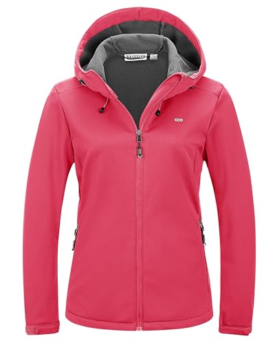 33,000ft Damen Fleece Gefütterte Softshelljacke Wasserdichte...