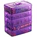 LifeSmart USA Stackable Storage Container Purple 50 Adjustable Compartments Compatible with Lego Dimensions LOL Surprise Littlest Pet Shop Arts and Crafts and More (Standard 5 Tier)