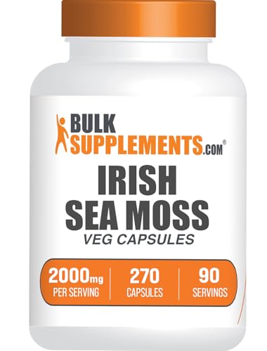 BulkSupplements.com Irish Sea Moss Capsules - Sea Moss Supplement Irish Sea Moss - Gluten Free 3 Capsules per Serving (2000mg) 240 Count (Pack of 1)