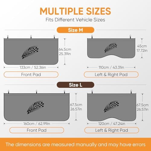 Tiansiao Fender Covers for Mechanics,3 Pcs Microfiber Leather Fender Protector Mats with Stronger Magnets & Hooks for Mechanics Sedans,Trucks and SUVs Gray M - 1