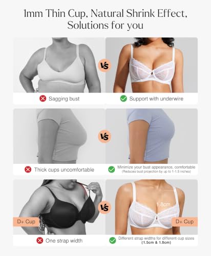 Women's Sheer Unlined Underwire Bralette - image 2