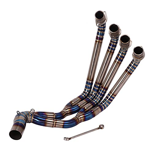 FIRECARP バイク用 エキゾーストパイプ 中間パイプ 50.8mm/60.5mmマフラー対応 ステンレス/チタン合金製 CB650R/CBR650R 2019-2023年 CB650F/CBR650F 2014-2018年モデル対応 (H 50.8m